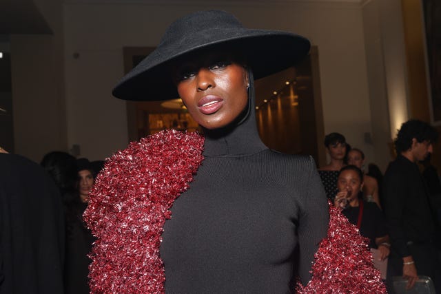 Jodie Turner-Smith attends the Balmain Spring/Summer 2024 womenswear fashion collection presented Wednesday, Sept. 27, 2023 in Paris