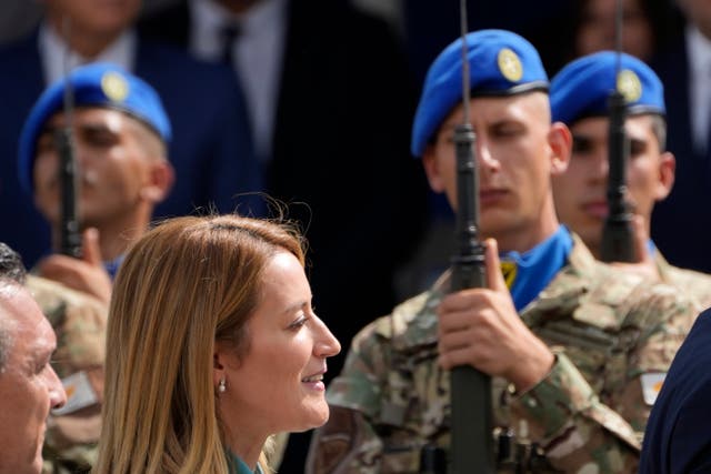 European Parliament president Roberta Metsola