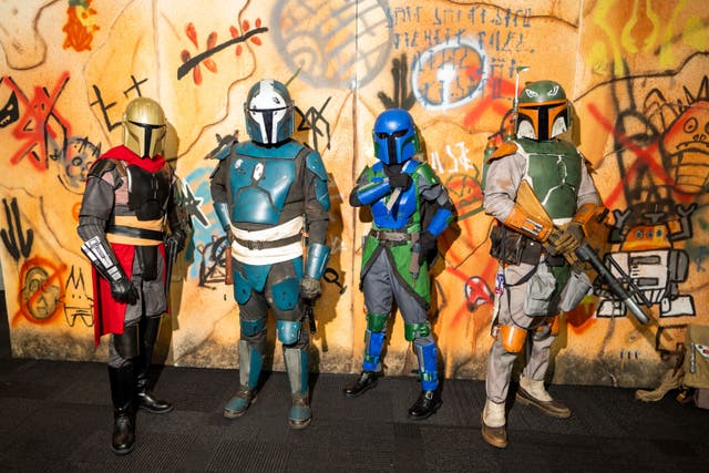 People dressed as Star Wars characters