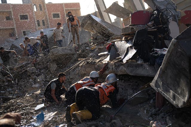 Air strike wreckage