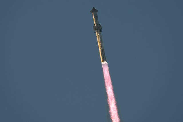 SpaceX’s mega rocket Starship launches for a test flight from Starbase in Boca Chica, Texas