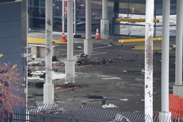 APTOPIX Border Crossing Explosion