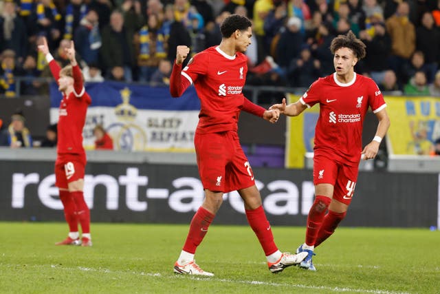 Liverpool’s Jarell Quansa celebrates