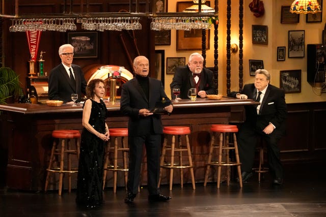 The Cheers cast during the 75th Primetime Emmy Awards in 2024