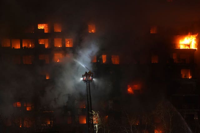 APTOPIX Spain Building Fire