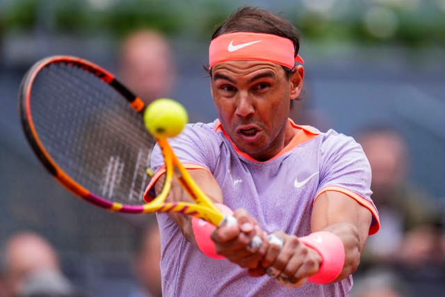 Nadal is aiming to improve his fitness ahead of the French Open next month