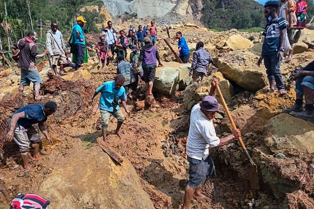 Landslide scene