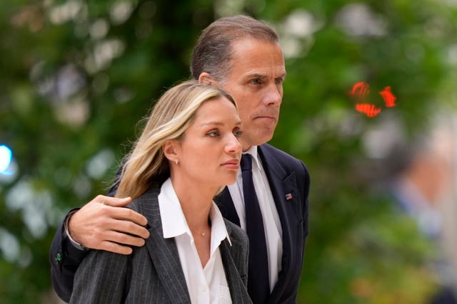 Hunter Biden with his arm around his wife, Melissa Cohen Biden
