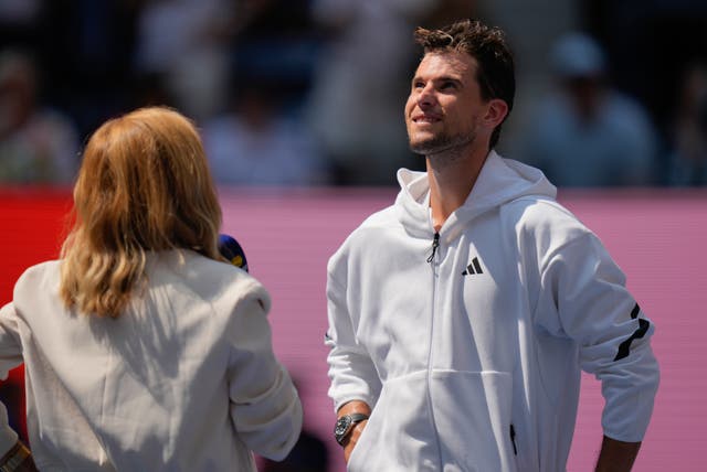 Dominic Thiem on court at the US Open