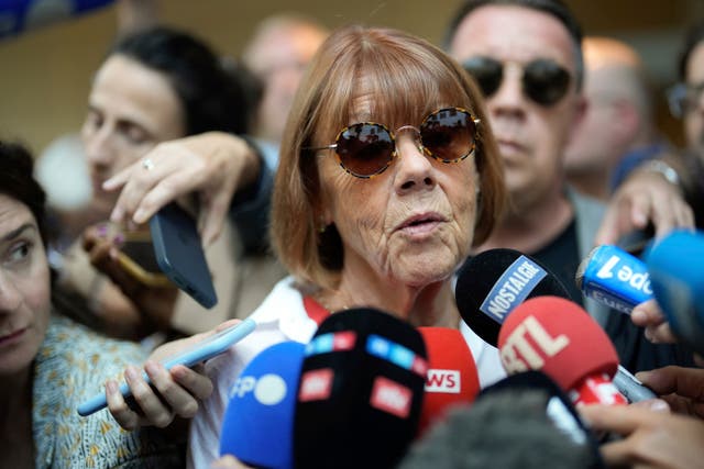 Gisele Pelicot speaks to media as she leaves the Avignon court house