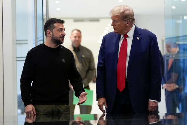 Volodymyr Zelensky and Donald Trump