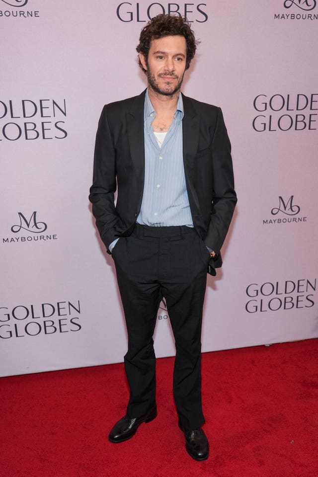Adam Brody arrives at the Golden Globes first-time nominee celebration
