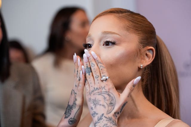 Ariana Grande arrives at the Golden Globes first-time nominee celebration