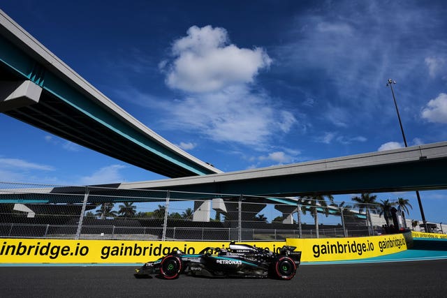 Mercedes driver Kimi Antonelli during sprint qualifying in Miami