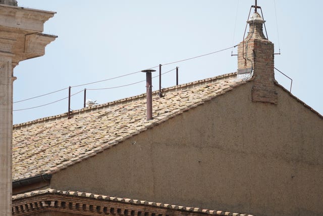 The chimney of the Sistine Chapel