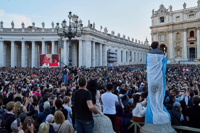 Newly elected Pope Leo XIV appears on the balcony of St Peter’s Basilica at the Vatican
