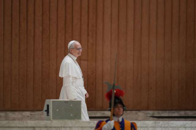 The Pope arrives