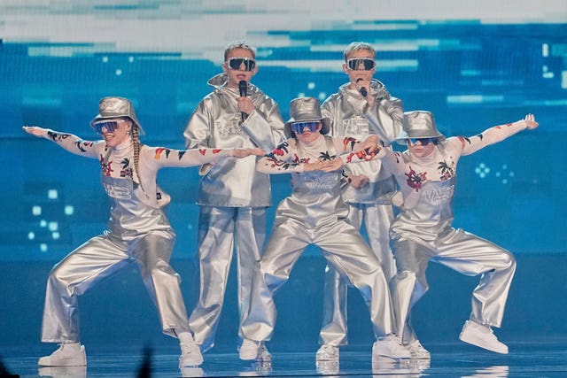 Vaeb from Iceland during the first semi-final of the 69th Eurovision Song Contest
