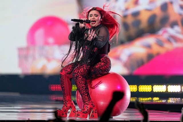 Miriana Conte performing at Eurovision