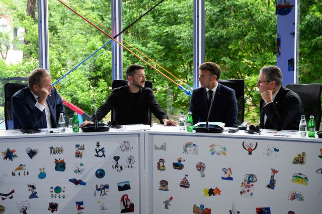 Mr Zelensky and European counterparts