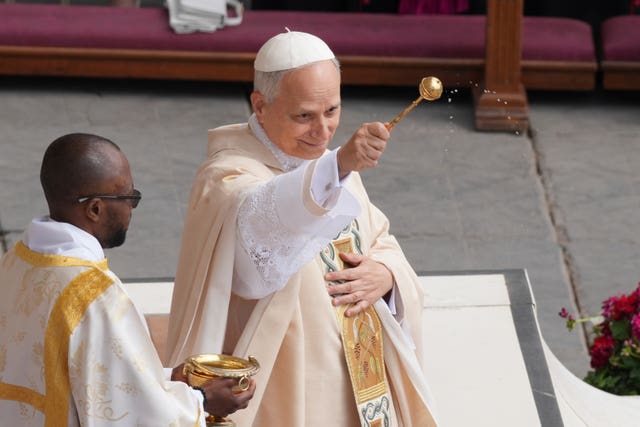 Pope Leo XIV celebrates a Mass