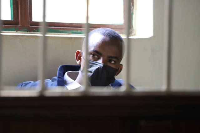 Hussein Mohamed Abdille Ali sits in the dock at the Kahawa Law Courtsin Nairobi