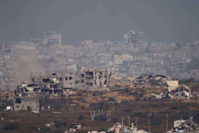 Gaza under attack, as viewed from a distance