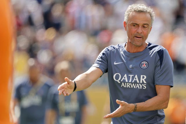 Paris St Germain manager Luis Enrique during the Club World Cup final