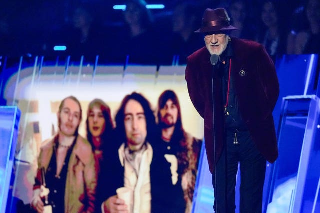 Mick Fleetwood talks about the band Bad Company during the 2025 Rock and Roll Hall of Fame Induction Ceremony