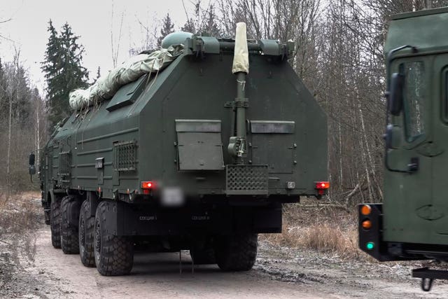 Russia’s Oreshnik missile system is seen during training in Belarus