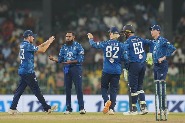 England players celebrate