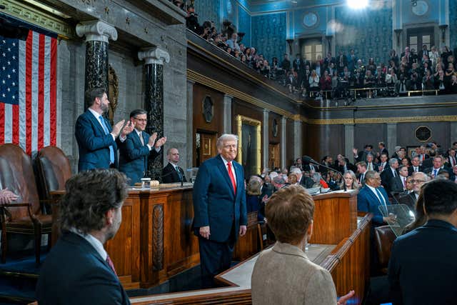 Mr Trump in US congress