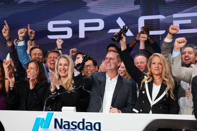 A bell ringing ceremony for the IPO of SpaceX