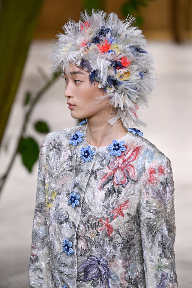 A model on the runway at Chanel's fashion show