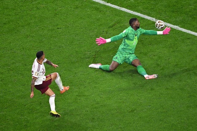 Pedro Porro scores Spain's second goal in their World Cup semi-final clash with France