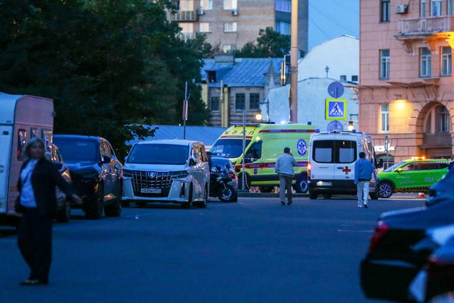 Emergency crews in Moscow
