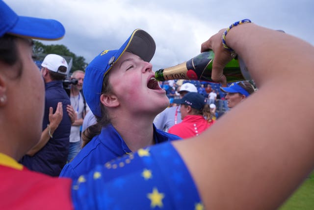 Lottie Woad celebrating