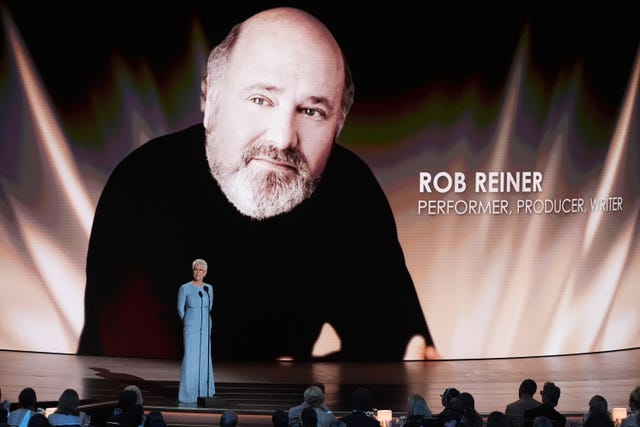 Jamie Lee Curtis pays tribute to Rob Reiner during the 78th Emmy Awards