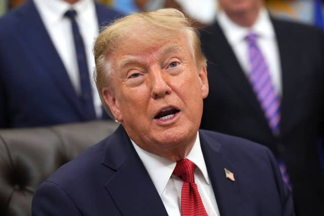 President Donald Trump speaks