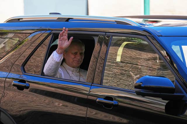 The Pope arrives