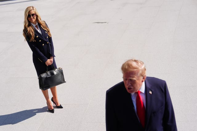 President Donald Trump with Katie Zacharia