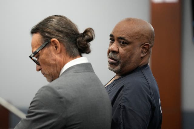 Duane Davis and his lawyer in court