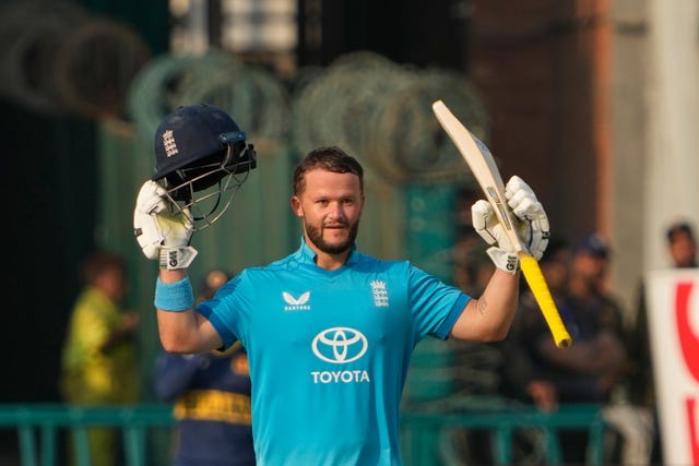 England’s Ben Duckett celebrates
