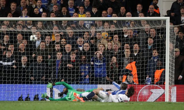 Chelsea's Demba Ba scores his side's second goal