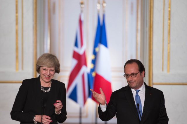 Prime Minister Theresa May and French President Francois Hollande (Stefan Rousseau/PA)