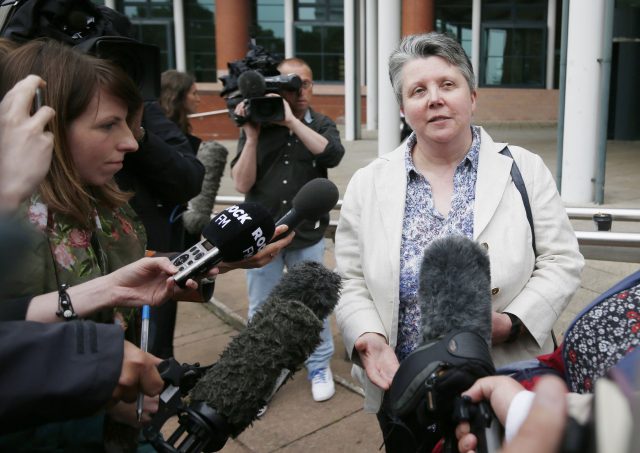 Fiona McClay, mother of zoo keeper Sarah McClay, outside Preston Crown Court (Danny Lawson/PA)