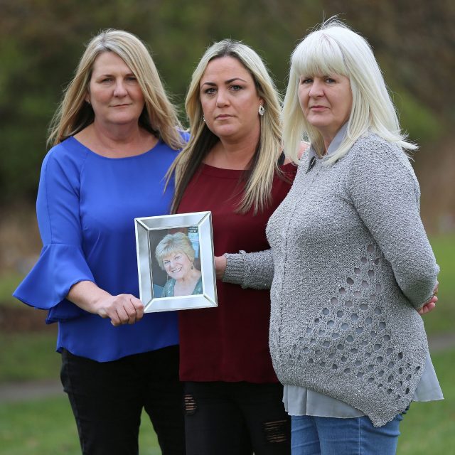 Jan Hopper, Elaine Wheeler and Julie Jenkins, the daughters and granddaughter of Sheila Hynes, have been left distraught by the death