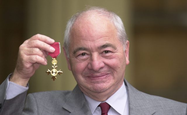 Colin Dexter pictured in 2000 after receiving an OBE