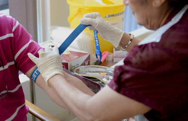 A nurse at work