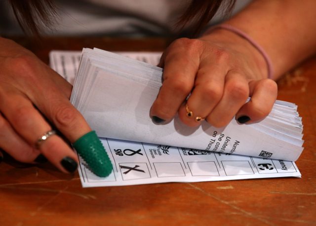 for the Banff and Buchan, Gordon, and West Aberdeenshire and Kincardine constituency counts in the General Election at the Aberdeen Exhibition and Conference Centre in Aberdeen.